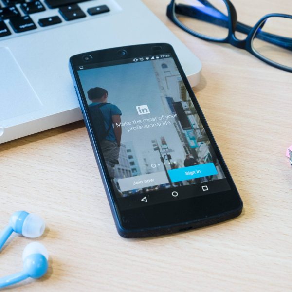 CHIANGMAI, THAILAND -FEBRUARY 7, 2017:LG Nexus5 opened to Linkedin app. Linkedin is a social networking website for people in professional occupations.